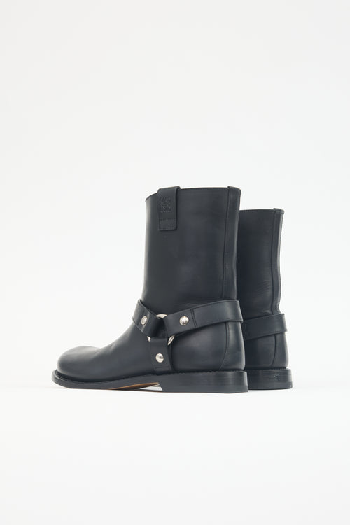 Loewe Leather Campo Biker Boot