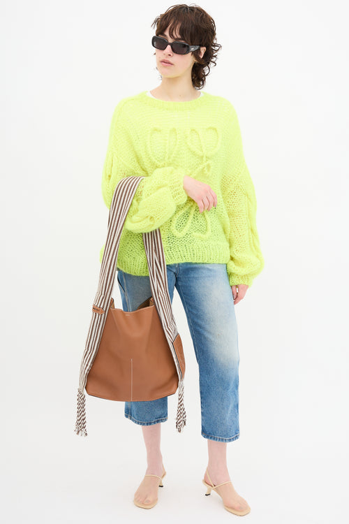 Loewe Leather Scarf Bucket Bag