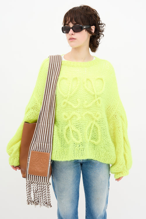 Loewe Leather Scarf Bucket Bag