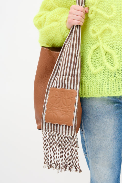 Loewe Leather Scarf Bucket Bag