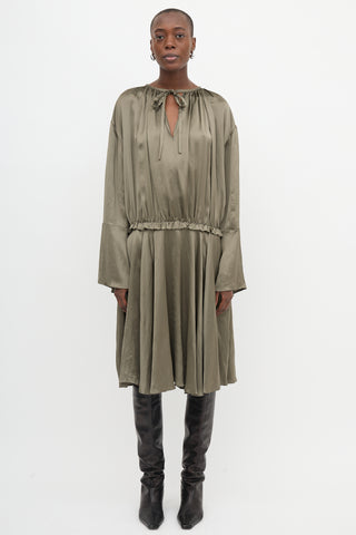 Loewe Satin Tunic Anagram Dress