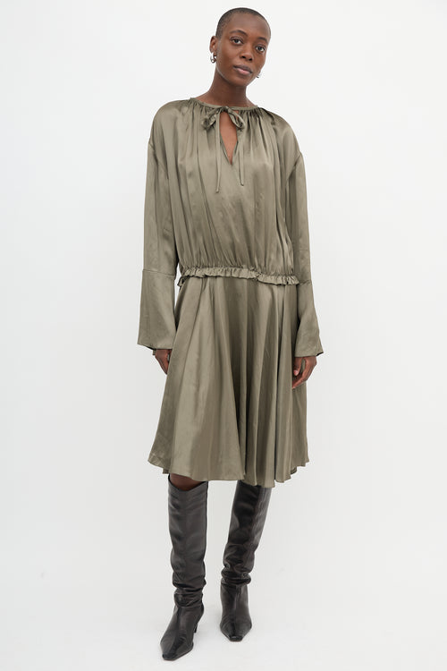 Loewe Satin Tunic Anagram Dress