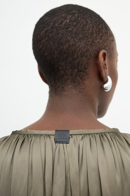 Loewe Satin Tunic Anagram Dress