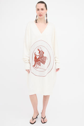 Loewe Linen Jacquard Sweater Dress