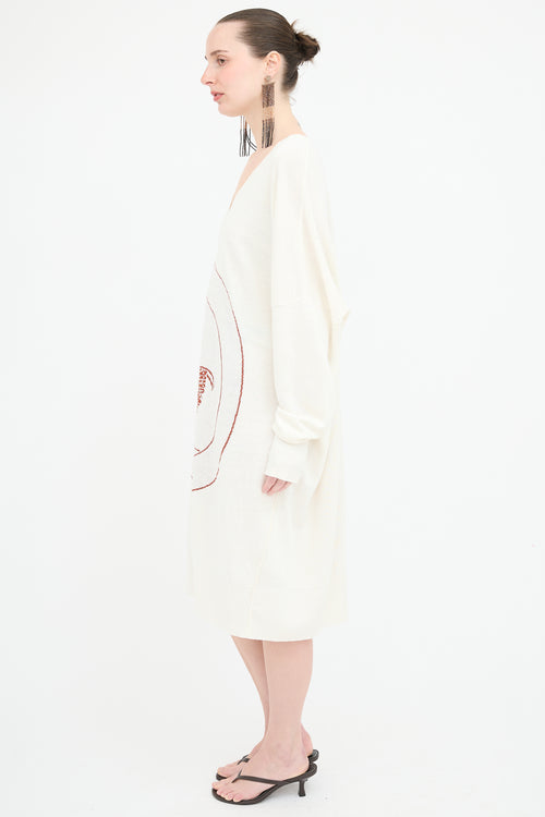 Loewe Linen Jacquard Sweater Dress