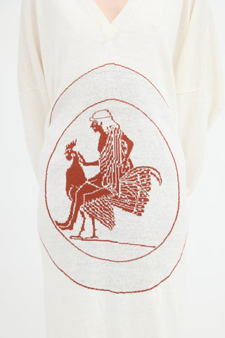 Loewe Linen Jacquard Sweater Dress