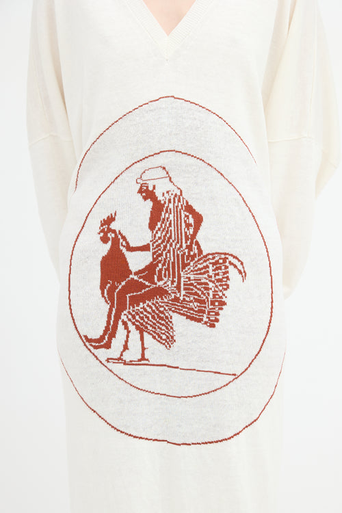 Loewe Linen Jacquard Sweater Dress