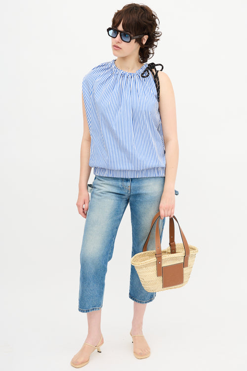 Loewe Woven Straw Small Basket Bag