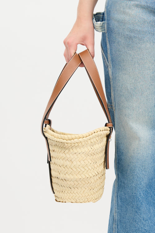 Loewe Woven Straw Small Basket Bag