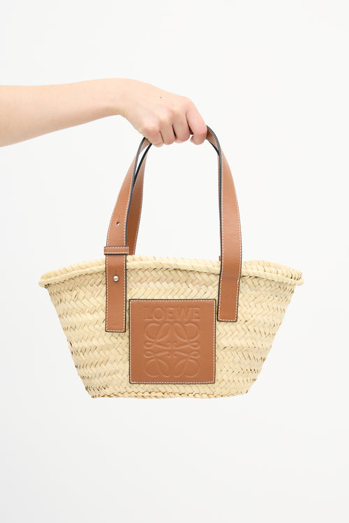 Loewe Woven Straw Small Basket Bag