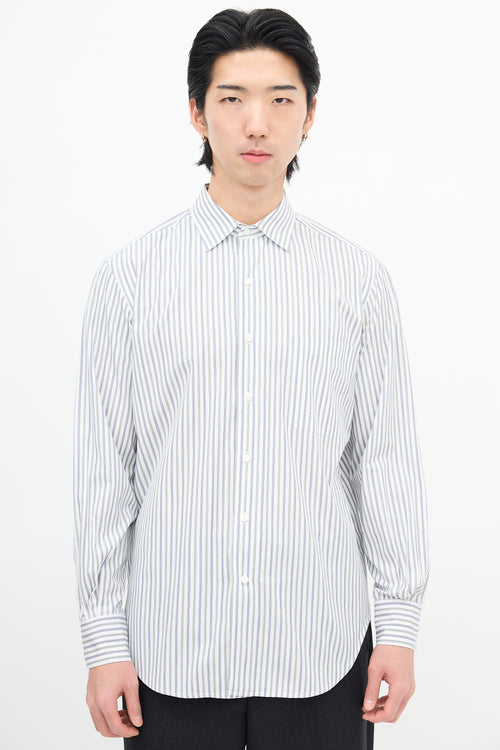 Loro Piana White & Multi Stripe Shirt