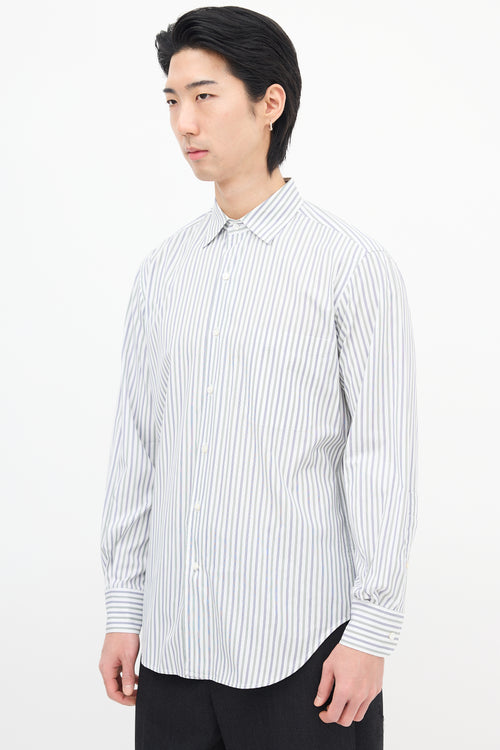 Loro Piana White & Multi Stripe Shirt