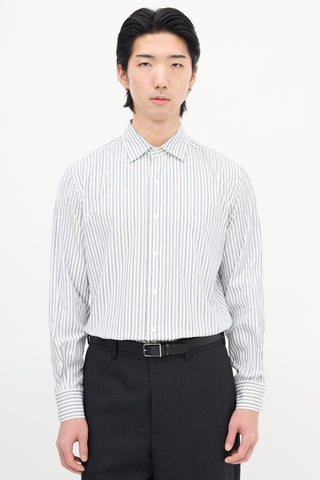 Loro Piana White & Multi Stripe Shirt