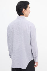 Loro Piana White & Navy Grid Shirt
