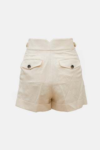Loro Piana Linen & Silk Pleated Shorts