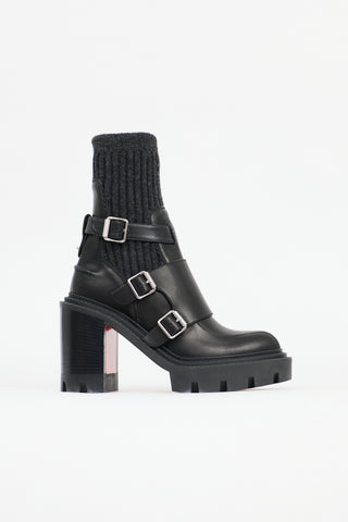 Christian Louboutin Leather Cortinetta College Boot