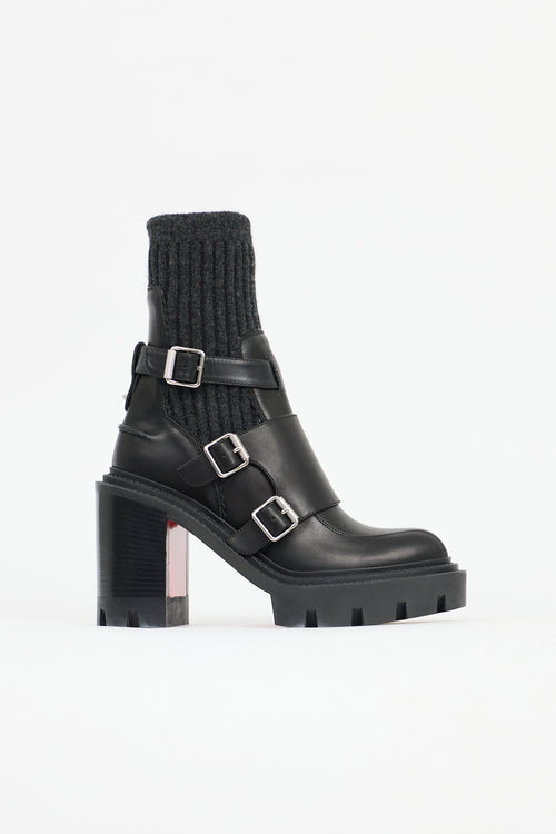 Christian Louboutin Leather Cortinetta College Boot