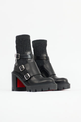Christian Louboutin Leather Cortinetta College Boot