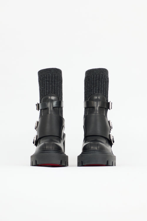 Christian Louboutin Leather Cortinetta College Boot