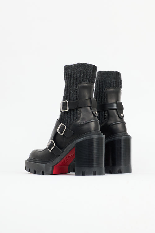 Christian Louboutin Leather Cortinetta College Boot
