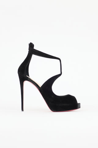 Christian Louboutin Suede Rosie Platform Sandal
