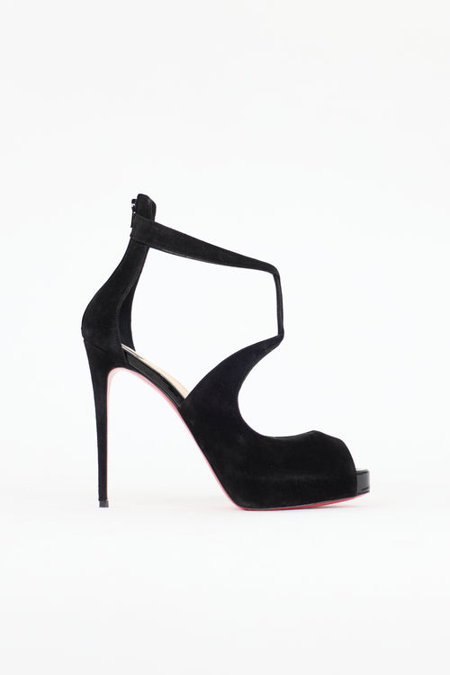 Christian Louboutin Suede Rosie Platform Sandal