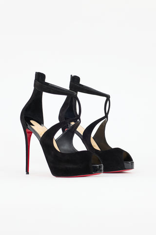 Christian Louboutin Suede Rosie Platform Sandal