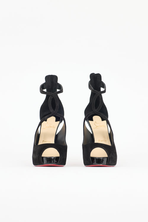 Christian Louboutin Suede Rosie Platform Sandal