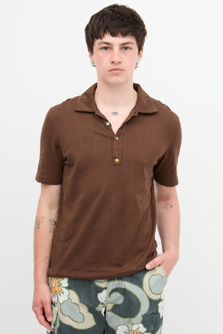 Louis Vuitton Ribbed Logo Polo