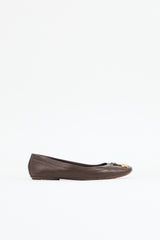 Louis Vuitton Leather Monogram Flower Flat