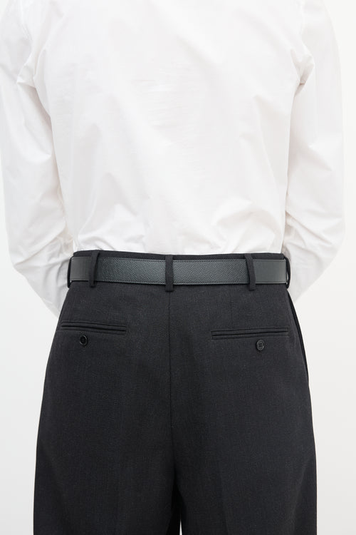 Louis Vuitton Taiga Leather LV Initiales Logo Belt