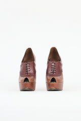Louis Vuitton Leather Brogue Platform Pump
