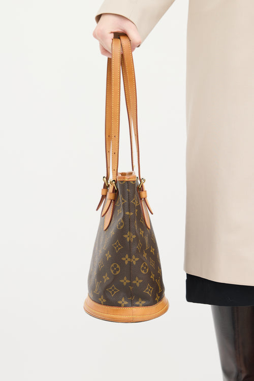 Louis Vuitton 1998 Brown Monogram Petit Bucket Bag