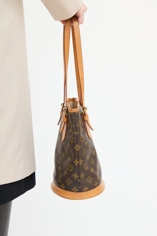 Louis Vuitton 1998 Brown Monogram Petit Bucket Bag