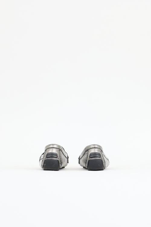 Louis Vuitton Metallic Leather Driving Loafer