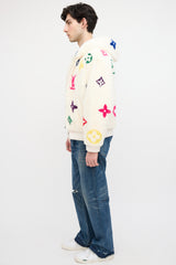 Louis Vuitton White & Multi Monogram Fur Jacket
