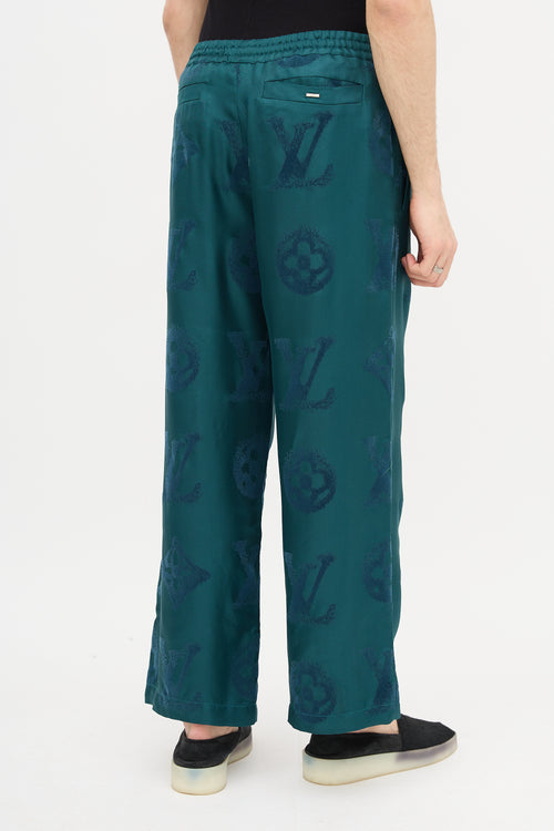 Louis Vuitton Silk Flocked Monogram Trouser