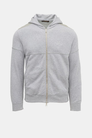 Louis Vuitton Stitched Logo Zip Hoodie