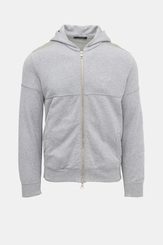 Louis Vuitton Stitched Logo Zip Hoodie