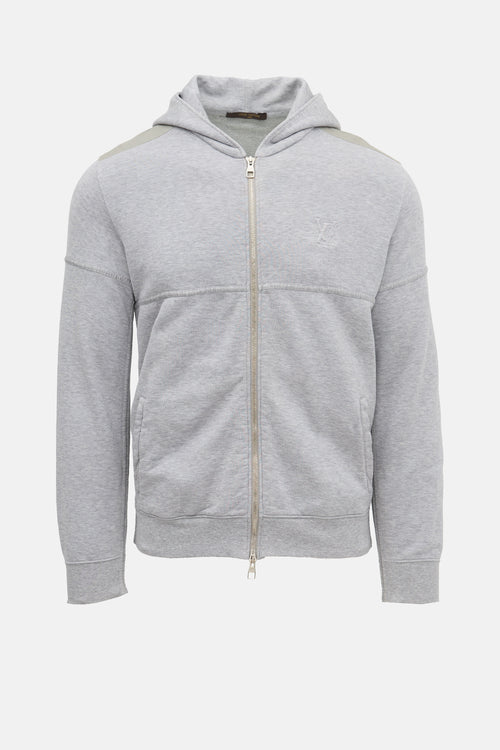 Louis Vuitton Stitched Logo Zip Hoodie