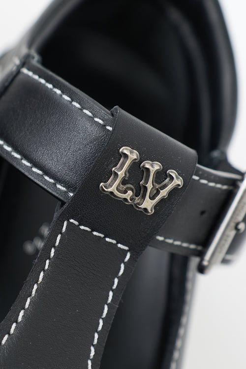 Louis Vuitton Leather Checker Mary Jane