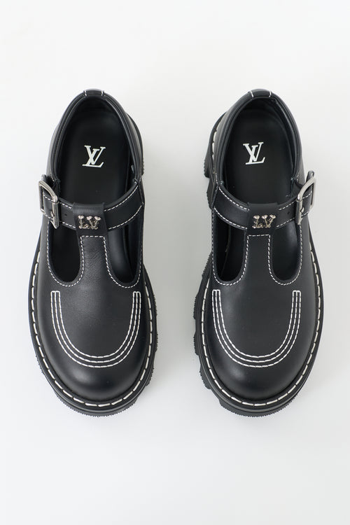 Louis Vuitton Leather Checker Mary Jane