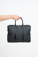 Louis Vuitton Black Damier Porte-Documents Voyage PM Bag