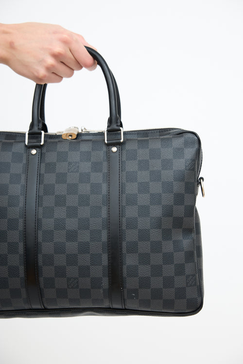 Louis Vuitton Black Damier Porte-Documents Voyage PM Bag