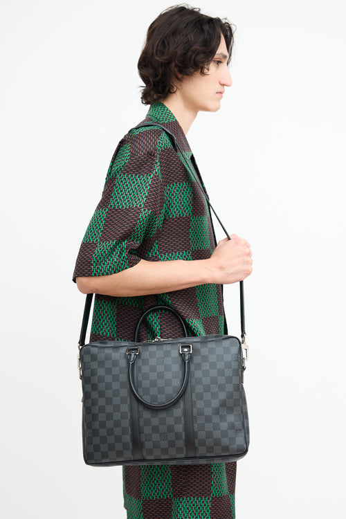 Louis Vuitton Black Damier Porte-Documents Voyage PM Bag