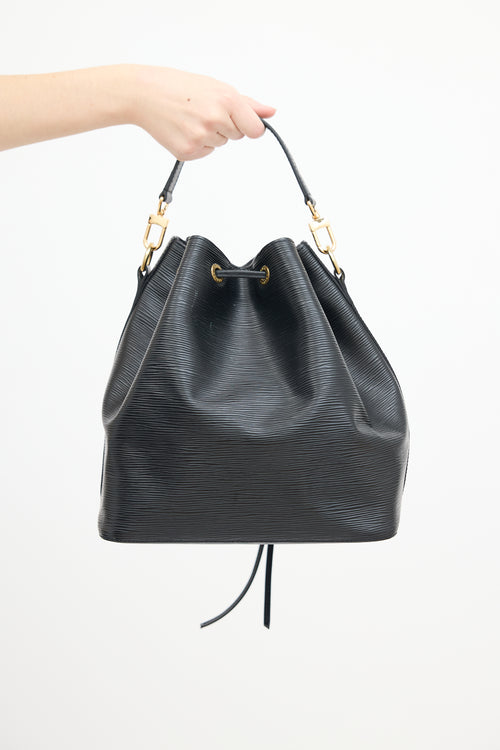 Louis Vuitton Black Epi Leather Petit Noé Bucket Bag