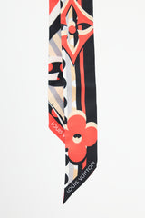 Louis Vuitton Black & Multi Patterned Monogram Twill Scarf