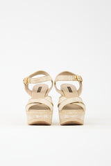 Louis Vuitton Canvas Platform Wedge Sandal