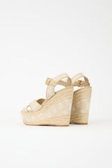 Louis Vuitton Canvas Platform Wedge Sandal