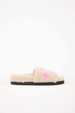 Louis Vuitton Shearling Bom Dia Slide
